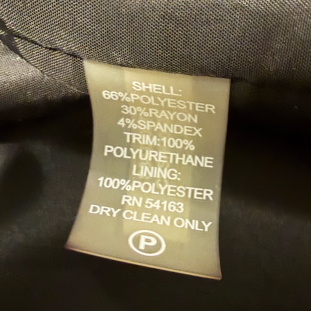 Calvin Klein Women's Black Blazer with Leather Accent - Picture 6 of 6